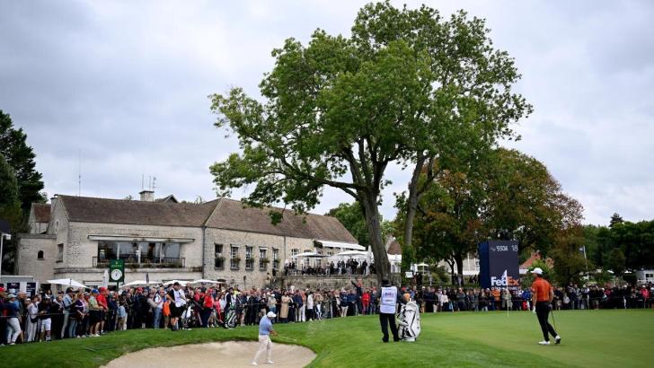 Golfers Marcus Armitage and Min Woo Lee